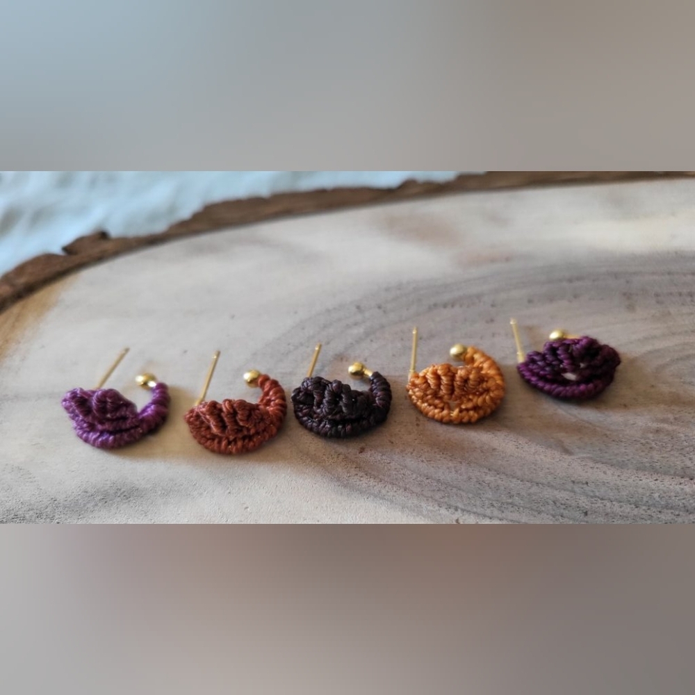 New handmade earrings - Burnt orange - Picture 5 of 8
